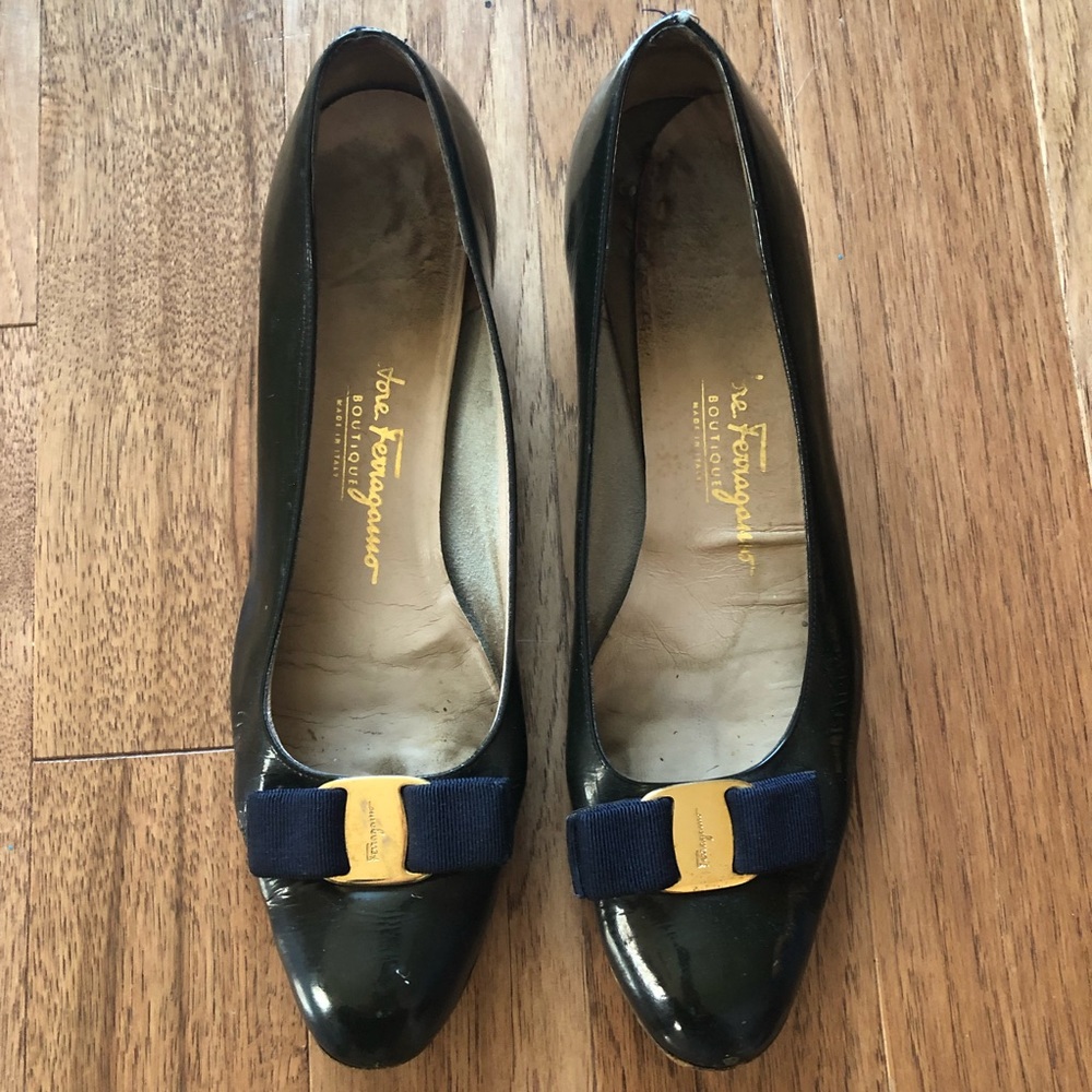 Salvatore Ferragamo Vara Patent Pumps